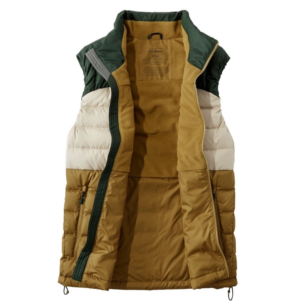 L.L. Bean Colorblock Down Vest💚🤎💛